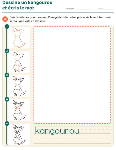 Aperçu de la fiche Apprendre à dessiner pour École maternelle (grande section, 5-7 ans)