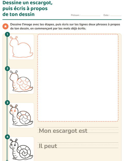 Aperçu de la fiche Apprendre à dessiner pour CE1 (cours élémentaire 1)