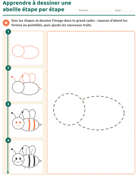 Aperçu de la fiche Apprendre à dessiner pour École maternelle (grande section, 5-7 ans)