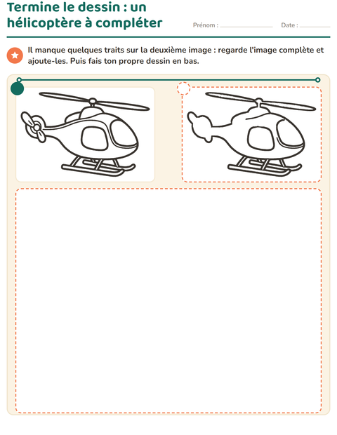 Aperçu de la fiche Apprendre à dessiner pour École maternelle (grande section, 5-7 ans)