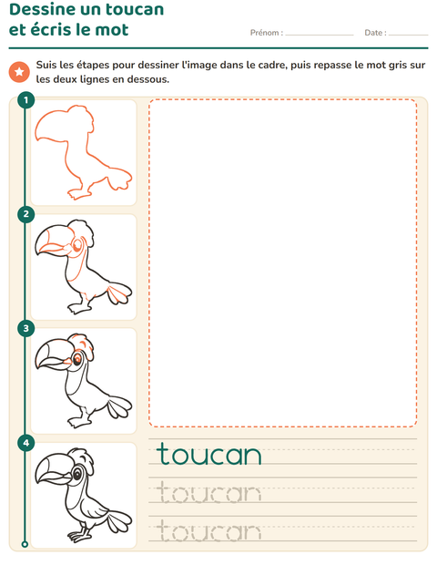 Aperçu de la fiche Apprendre à dessiner pour École maternelle (grande section, 5-7 ans)
