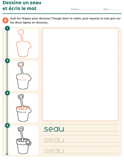 Aperçu de la fiche Apprendre à dessiner pour École maternelle (grande section, 5-7 ans)