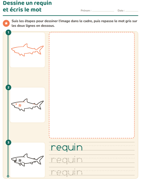 Aperçu de la fiche Apprendre à dessiner pour École maternelle (grande section, 5-7 ans)