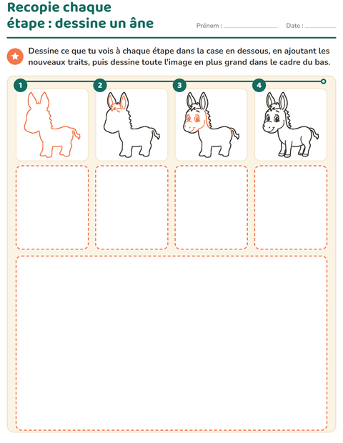 Aperçu de la fiche Apprendre à dessiner pour CP (cours préparatoire)