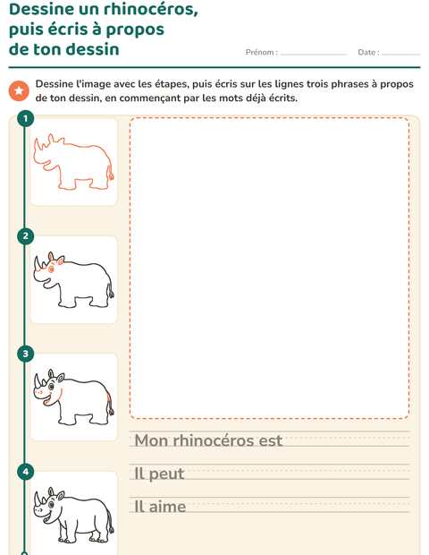 Aperçu de la fiche Apprendre à dessiner pour CE1 (cours élémentaire 1)