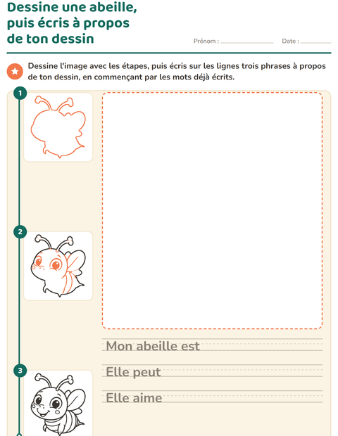 Aperçu de la fiche Apprendre à dessiner pour CE1 (cours élémentaire 1)
