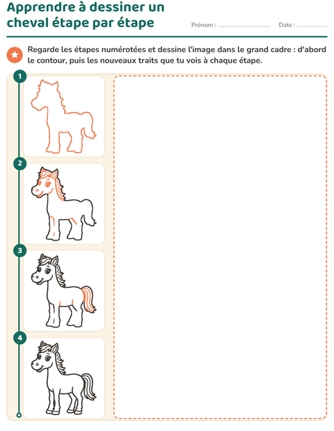 Aperçu de la fiche Apprendre à dessiner pour École maternelle (grande section, 5-7 ans)