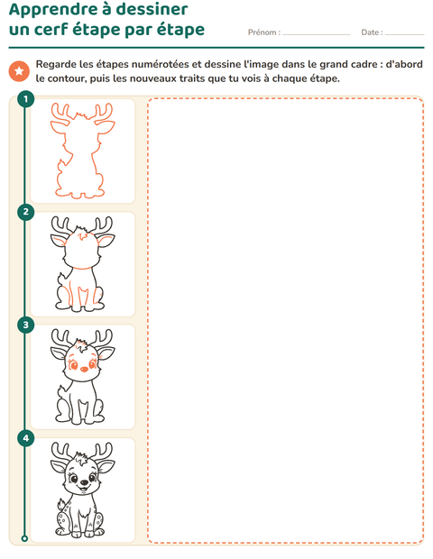 Aperçu de la fiche Apprendre à dessiner pour École maternelle (grande section, 5-7 ans)
