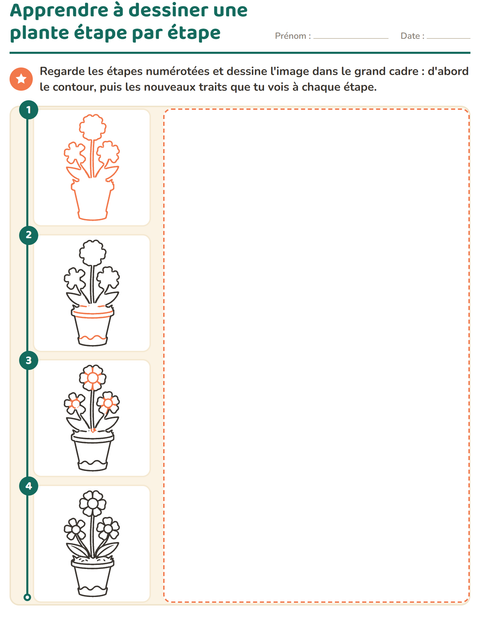 Aperçu de la fiche Apprendre à dessiner pour École maternelle (grande section, 5-7 ans)