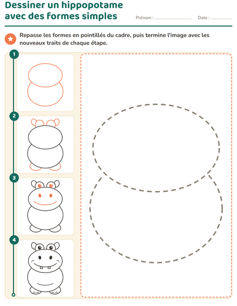 Aperçu de la fiche Apprendre à dessiner pour École maternelle (grande section, 5-7 ans)