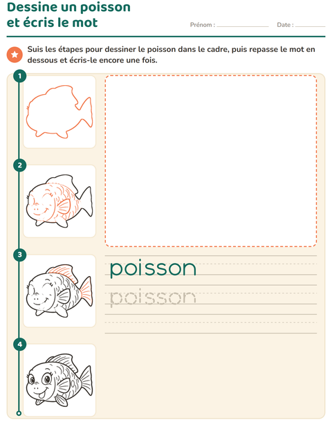 Aperçu de la fiche Apprendre à dessiner pour École maternelle (grande section, 5-7 ans)