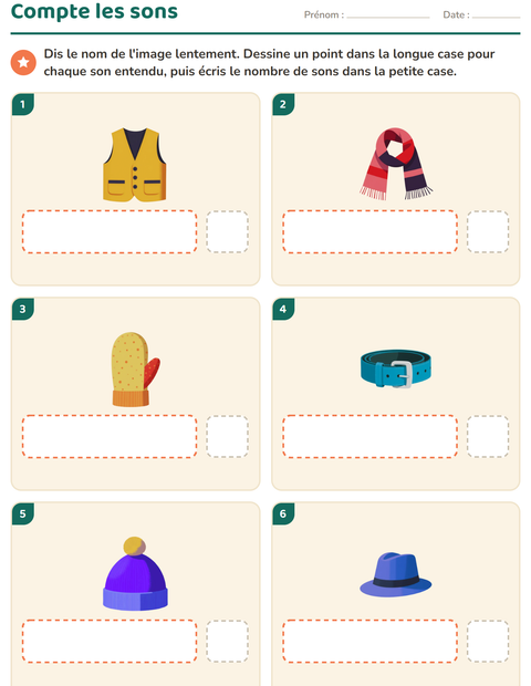Aperçu de la fiche Boîtes à sons avec Accessoires pour École maternelle (grande section, 5-7 ans)