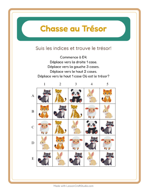 Chasse au trésor – Animaux