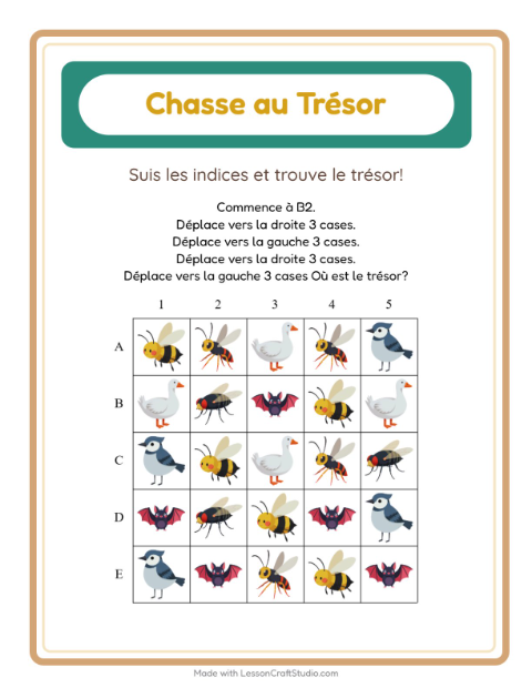 Aperçu de la fiche Chasse Au Trésor avec Choses qui volent pour CP (cours préparatoire)