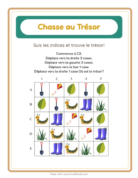 Aperçu de la fiche Chasse Au Trésor avec Printemps pour CP (cours préparatoire)