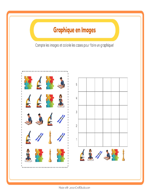 Aperçu de la fiche Comptage Graphique avec Activités pour École maternelle (grande section, 5-7 ans)