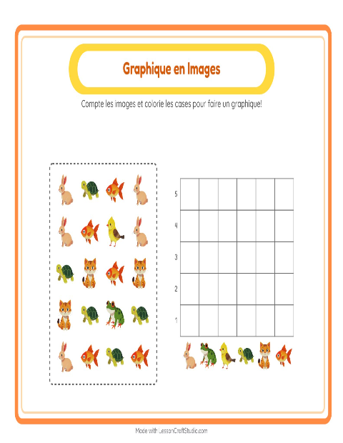 Aperçu de la fiche Comptage Graphique avec Animaux de compagnie pour École maternelle (grande section, 5-7 ans)