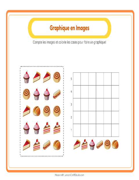 Aperçu de la fiche Comptage Graphique avec Boulangerie pour École maternelle (grande section, 5-7 ans)