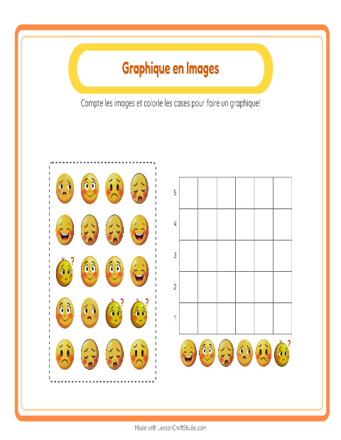 Aperçu de la fiche Comptage Graphique avec Émotions pour École maternelle (grande section, 5-7 ans)