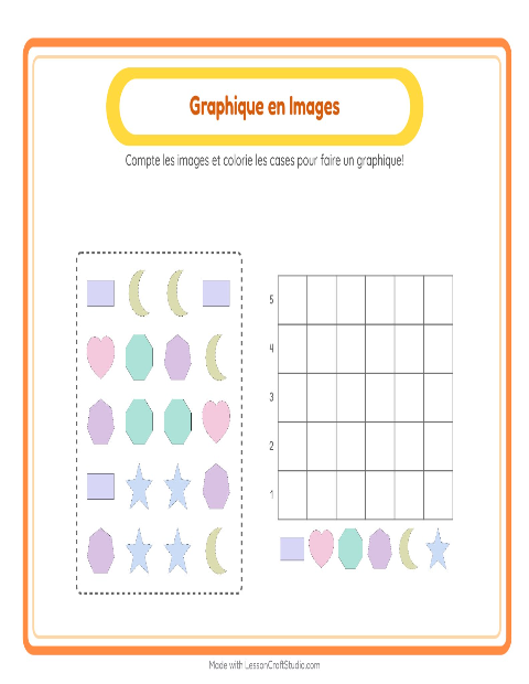 Aperçu de la fiche Comptage Graphique avec Formes pour École maternelle (grande section, 5-7 ans)