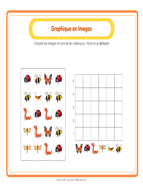 Aperçu de la fiche Comptage Graphique avec Insectes et bestioles pour École maternelle (grande section, 5-7 ans)