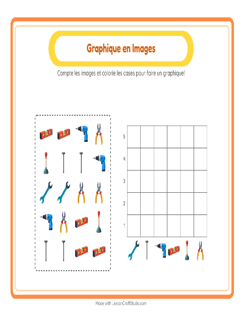 Aperçu de la fiche Comptage Graphique avec Outils pour École maternelle (grande section, 5-7 ans)