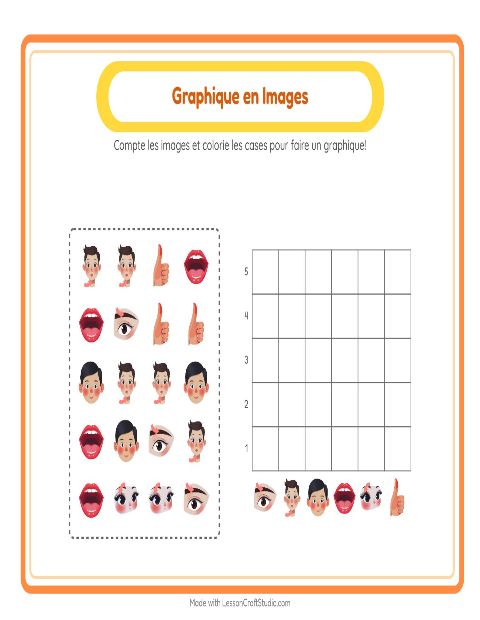 Aperçu de la fiche Comptage Graphique avec Parties du corps pour École maternelle (grande section, 5-7 ans)