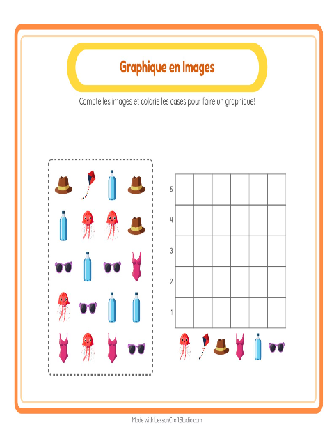 Aperçu de la fiche Comptage Graphique avec Plage pour École maternelle (grande section, 5-7 ans)