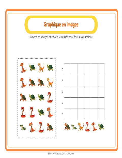 Aperçu de la fiche Comptage Graphique avec Reptiles et amphibiens pour École maternelle (grande section, 5-7 ans)