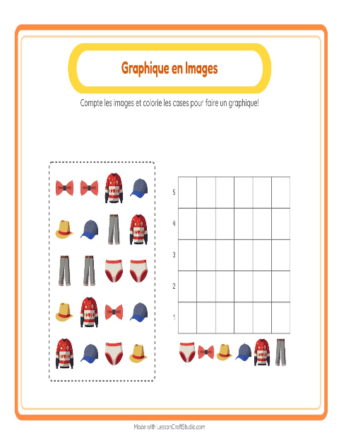 Aperçu de la fiche Comptage Graphique avec Vêtements pour École maternelle (grande section, 5-7 ans)