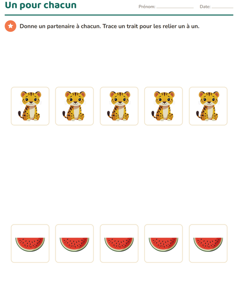 Aperçu de la fiche Compter des images avec Animaux pour École maternelle (grande section, 5-7 ans)