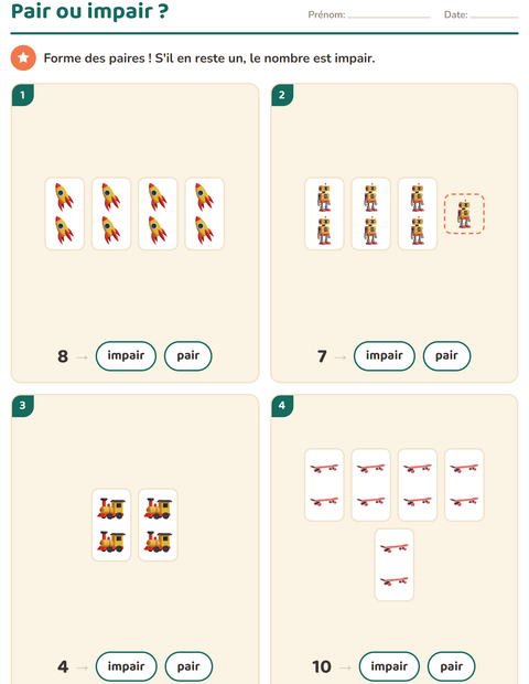 Aperçu de la fiche Compter des images avec Jouets pour École maternelle (grande section, 5-7 ans)