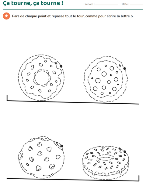 Aperçu de la fiche Dessins à repasser pour École maternelle (grande section, 5-7 ans)