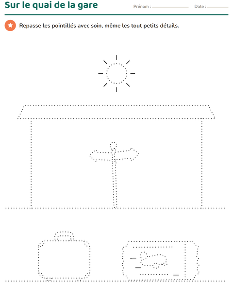 Aperçu de la fiche Dessins à repasser pour CP (cours préparatoire)