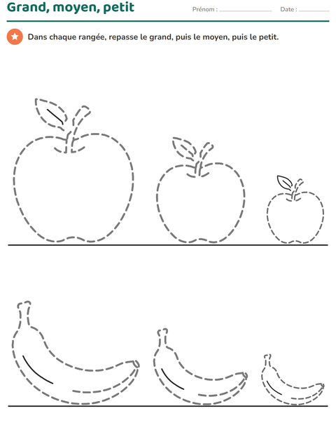 Aperçu de la fiche Dessins à repasser pour École maternelle (grande section, 5-7 ans)