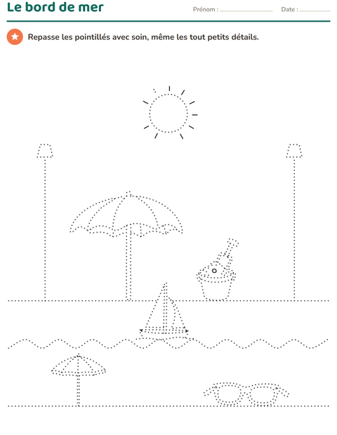 Aperçu de la fiche Dessins à repasser pour CP (cours préparatoire)