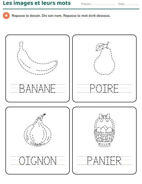 Aperçu de la fiche Dessins à repasser pour CP (cours préparatoire)