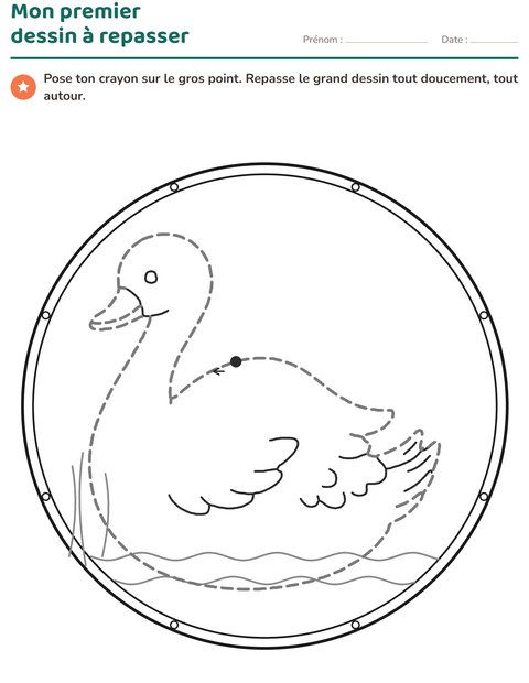 Aperçu de la fiche Dessins à repasser pour École maternelle (grande section, 5-7 ans)