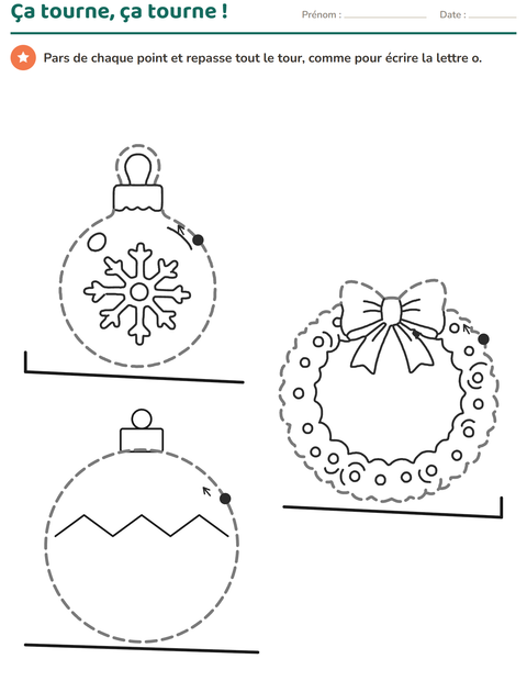 Aperçu de la fiche Dessins à repasser pour École maternelle (grande section, 5-7 ans)
