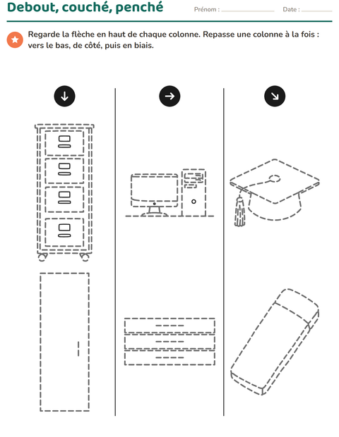 Aperçu de la fiche Dessins à repasser pour École maternelle (grande section, 5-7 ans)