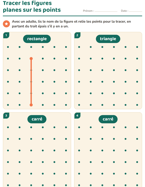 Aperçu de la fiche Les figures planes pour École maternelle (grande section, 5-7 ans)