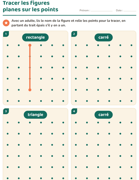 Aperçu de la fiche Les figures planes pour École maternelle (grande section, 5-7 ans)