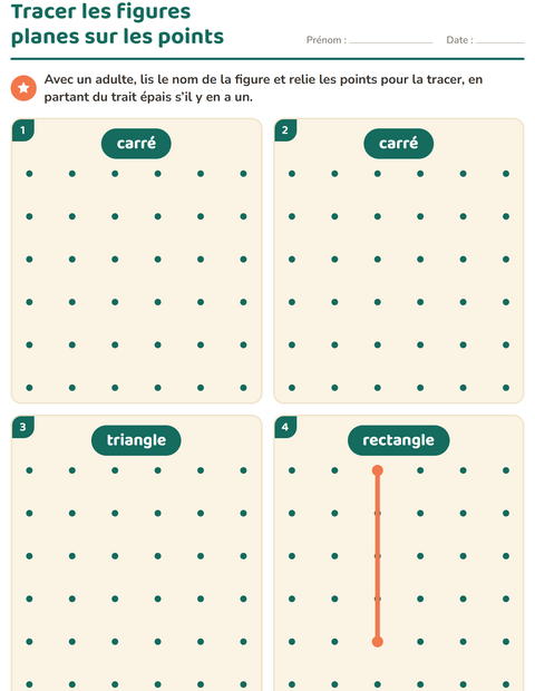 Aperçu de la fiche Les figures planes pour École maternelle (grande section, 5-7 ans)