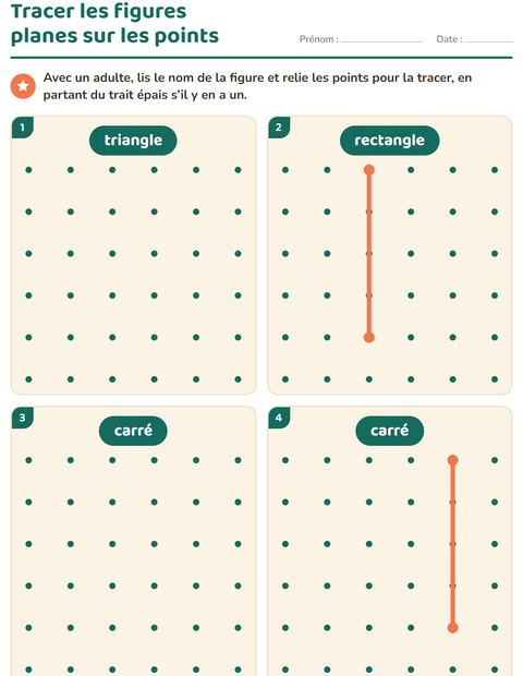 Aperçu de la fiche Les figures planes pour École maternelle (grande section, 5-7 ans)