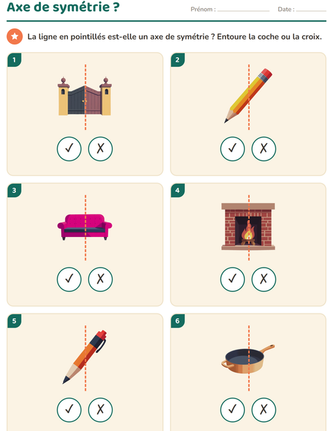 Aperçu de la fiche Géométrie avec Autour de la maison pour CE1 (cours élémentaire 1)