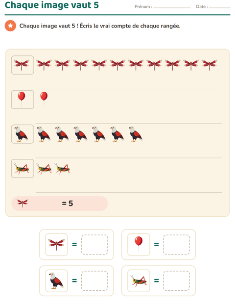 Aperçu de la fiche Graphiques et données avec Choses qui volent pour CE2 (cours élémentaire 2)