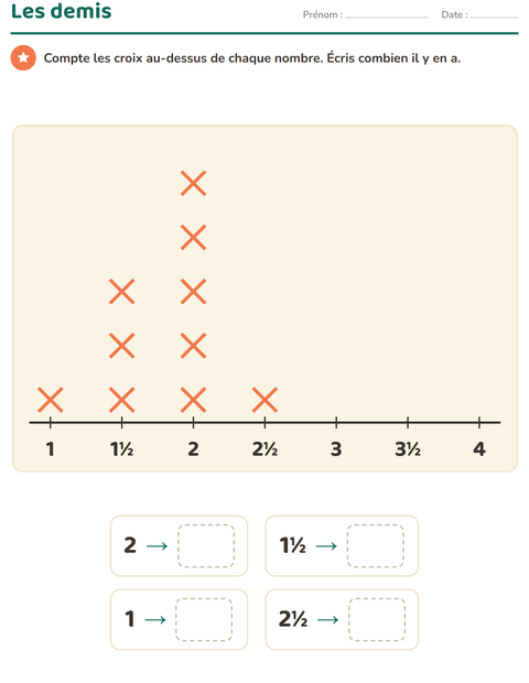 Aperçu de la fiche Graphiques et données avec Espace pour CE2 (cours élémentaire 2)