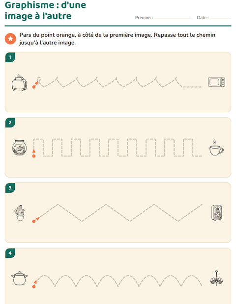 Aperçu de la fiche Graphisme avec Maison NB pour École maternelle (grande section, 5-7 ans)