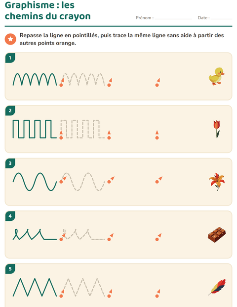 Aperçu de la fiche Graphisme avec Pâques pour École maternelle (grande section, 5-7 ans)
