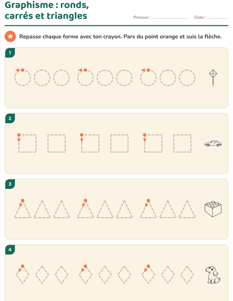 Aperçu de la fiche Graphisme avec Jouets NB 2 pour École maternelle (grande section, 5-7 ans)